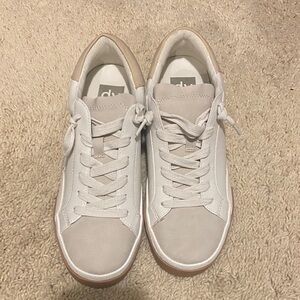 Women's Dolce Vita White and Tan Sneakers